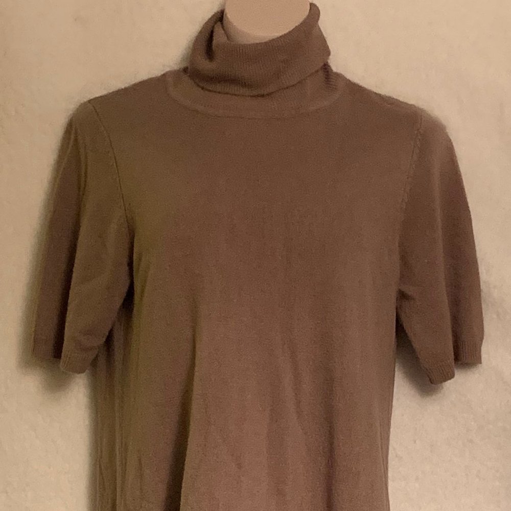 Apt. 9 tan with lace bottom sweater dress size L